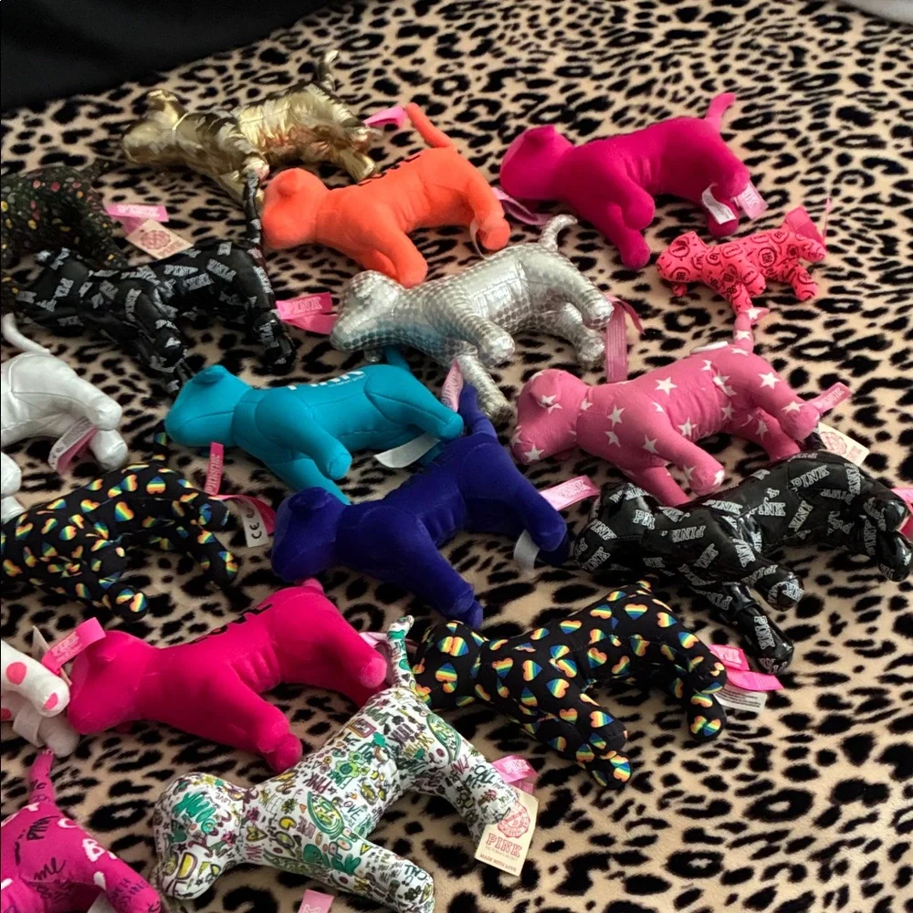 π PINK Victoria's Secret Dog Plush Set π - Picture 2 of 6